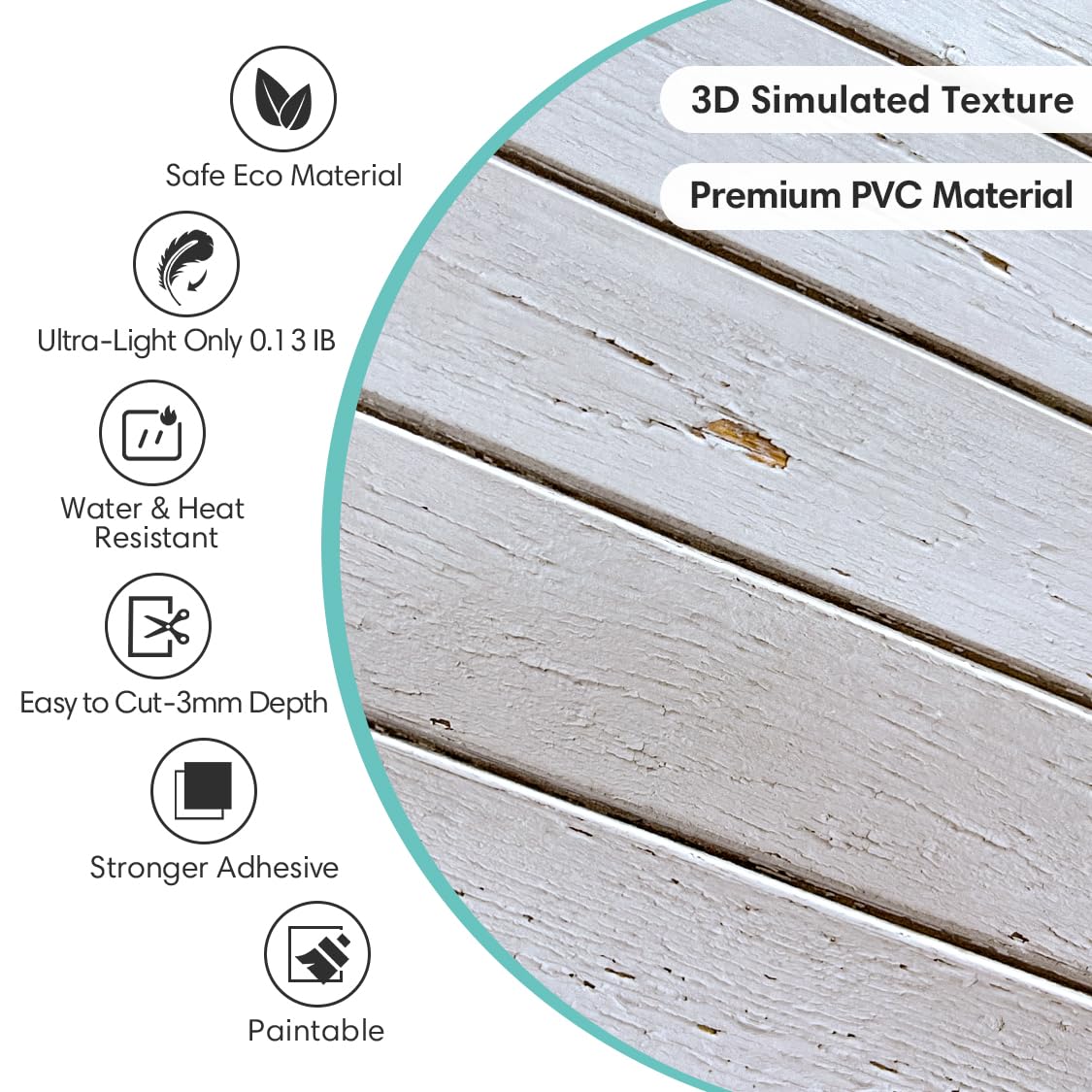 Commomy 10 Pcs 3D Peel and Stick Wood Wall Panels for Walls -11.8"x11.8" Ultralight Thin PVC 3D Faux Wood Panels Peel and Stick Shiplap Planks for Living Room,Accent Wall Decor Farmhouse Fall Decor Commomy