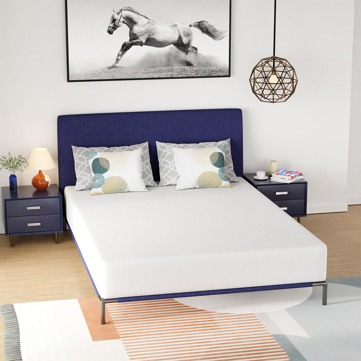 PayLessHere 10 Inch Queen Gel Memory Foam Mattress Fiberglass Free/CertiPUR-US Certified/Bed-in-a-Box/Cool Sleep & Comfy PayLessHere