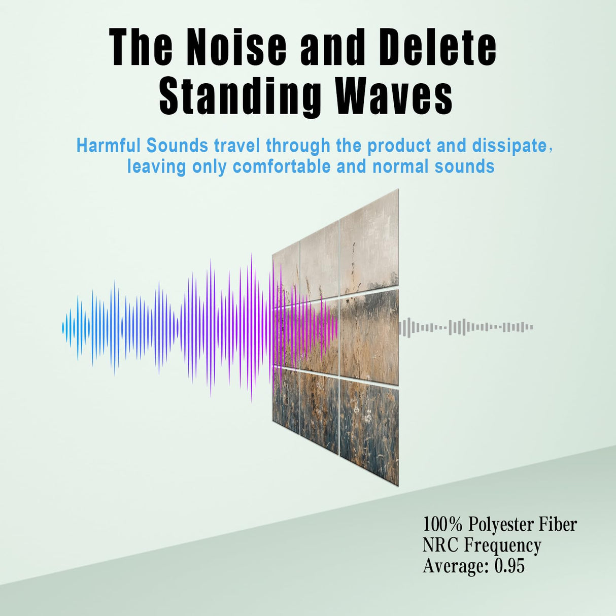 ENSEPST 9 Pack Wall Art Acoustic Panels,48" X 36"Sound Absorbing Panels, Decorative Sound Dampening Panels, Acoustic Treatment for Studio Home and Office (time) ENSEPST