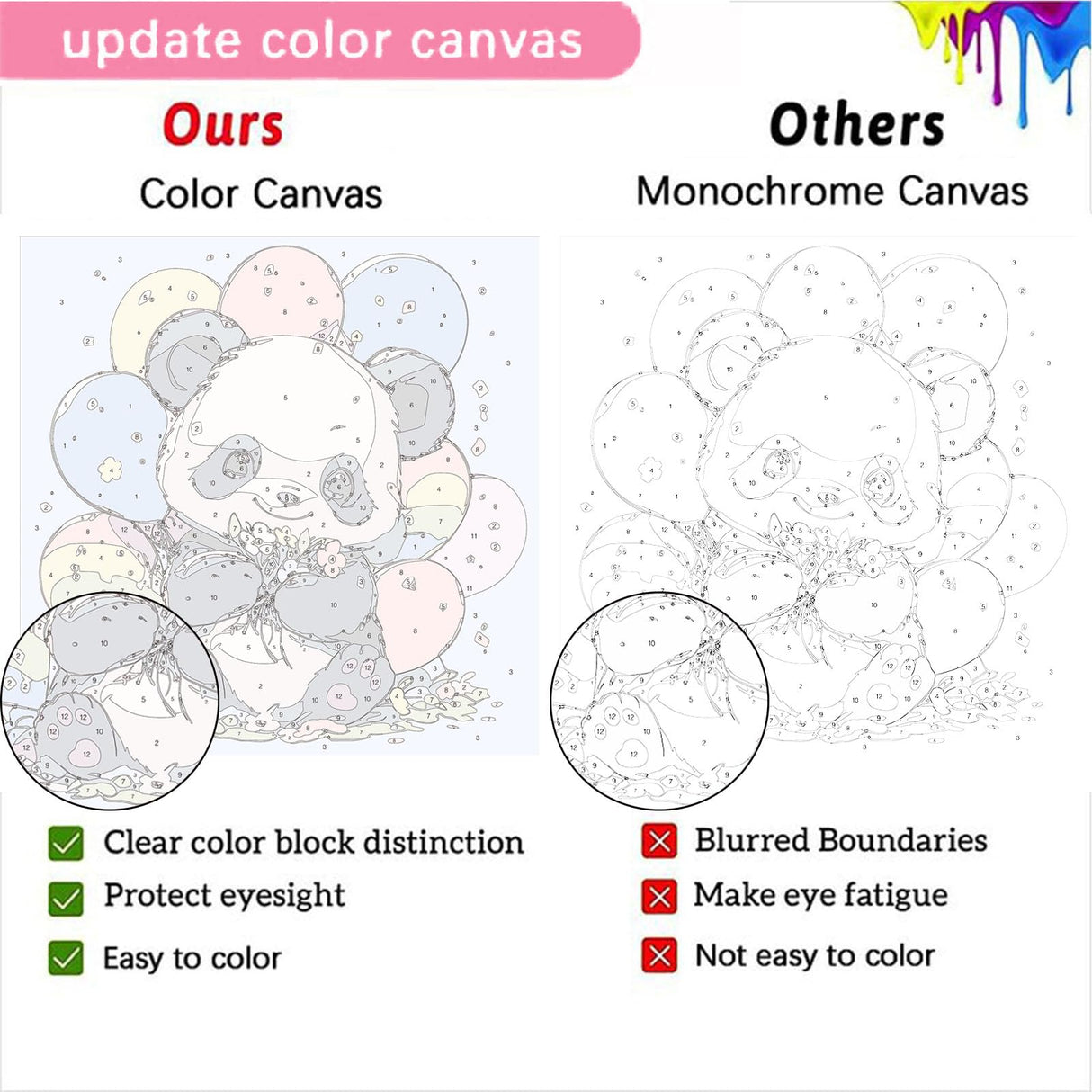 4 Pack Animal Paint by Number for Kids with Wooden Frame, Paint by Numbers for Kids Animals Ages 4-8-12, Easy Panda Sea Turtle Owl Cow DIY Acrylic Oil Painting Kits for Home Wall Decor (8X8 inch) xackcme