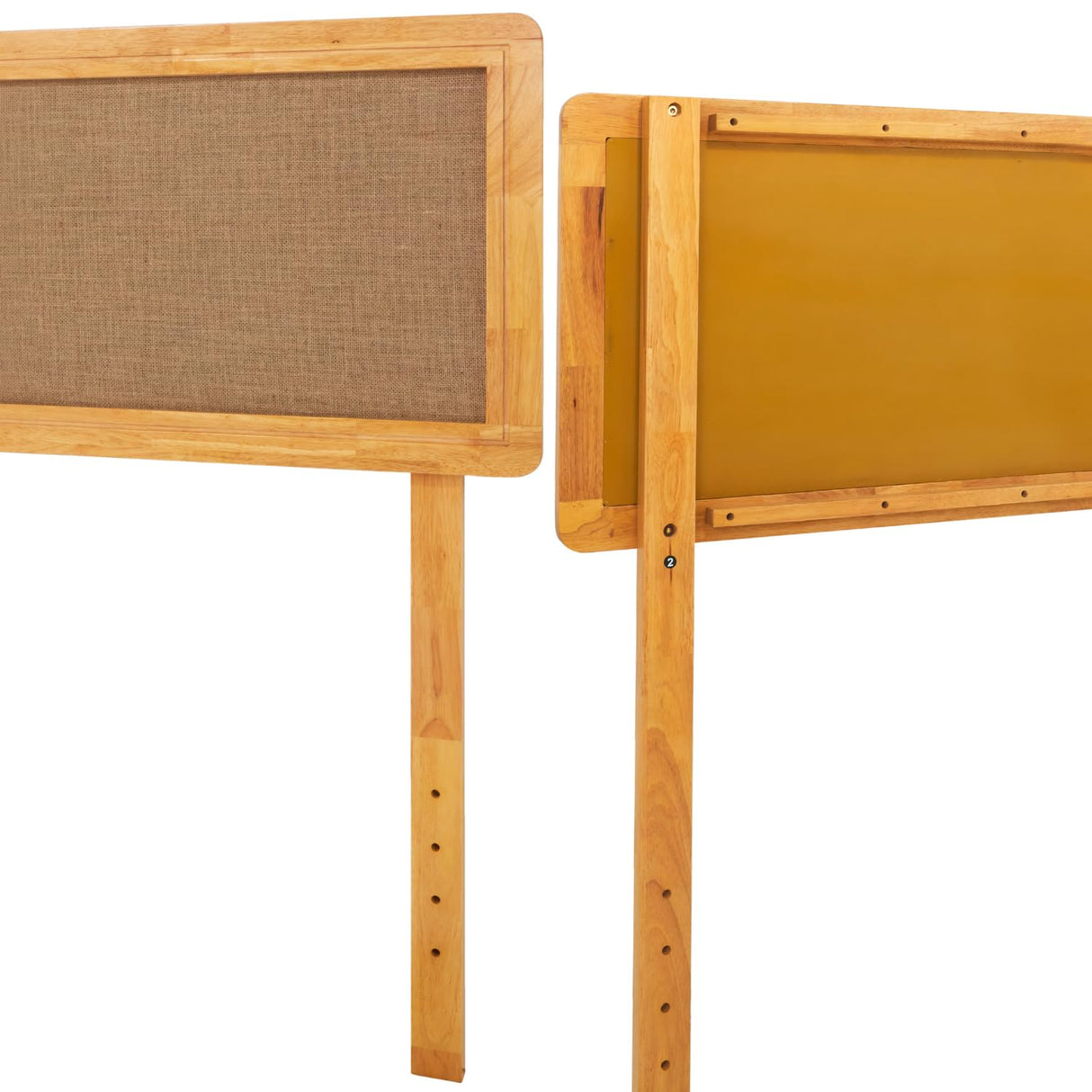 Nipe Boho King Headboard - Solid Wood with Burlap Pattern, Easy Wall or Bed Frame Assembly Bme