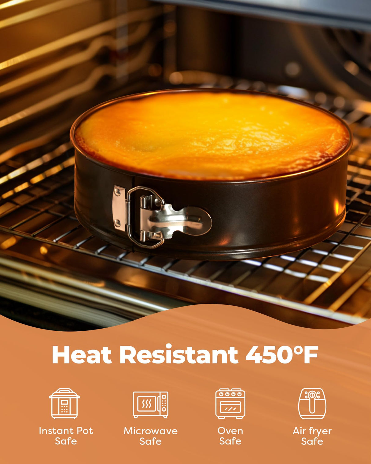 Kootek Cake Pan Set of 3, Nonstick Springform Pans with Removable Bottom, 4, 7, 9 Inch Round Cheesecake Baking Pans with 50 Pcs Parchment Paper Liners Kootek