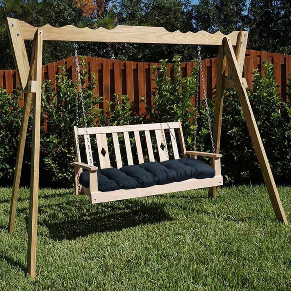 Srutirbo Indoor Outdoor Bench Cushion, Waterproof Swing Cushion Seat Chair Replacement Pads Pillow for Lounger Garden Furniture Patio Metal Wooden (47x20IN, Blue) Srutirbo