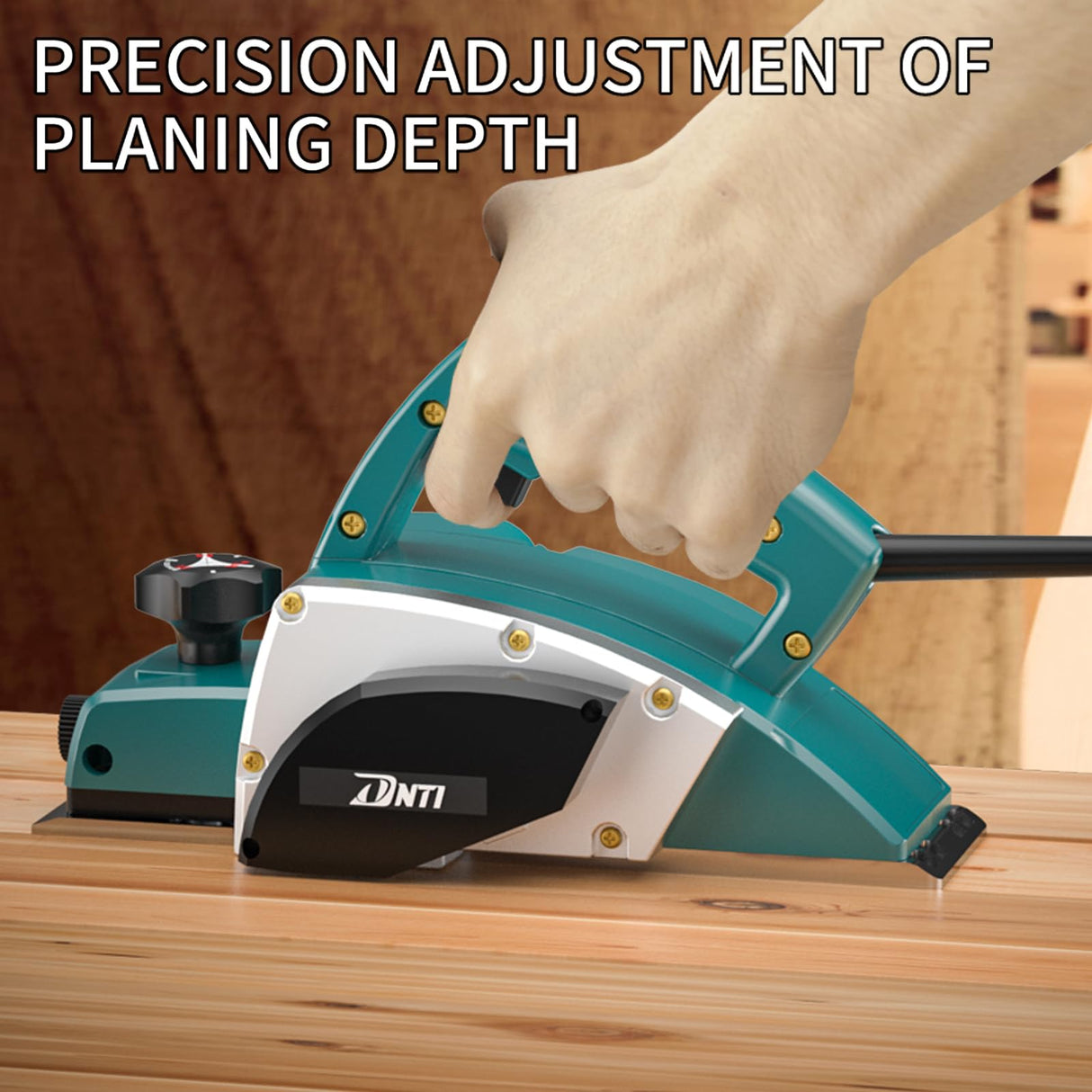 DNTI-3.8 AMP Power Corded Electric Handheld Planers depth 1 mm16000rpm Hand Planer Power Woodworking Tool 3-1/4 Inch Hand Planer Handheld Planer for Wood Chamfer DIY model 2920B (2920B) DNTI