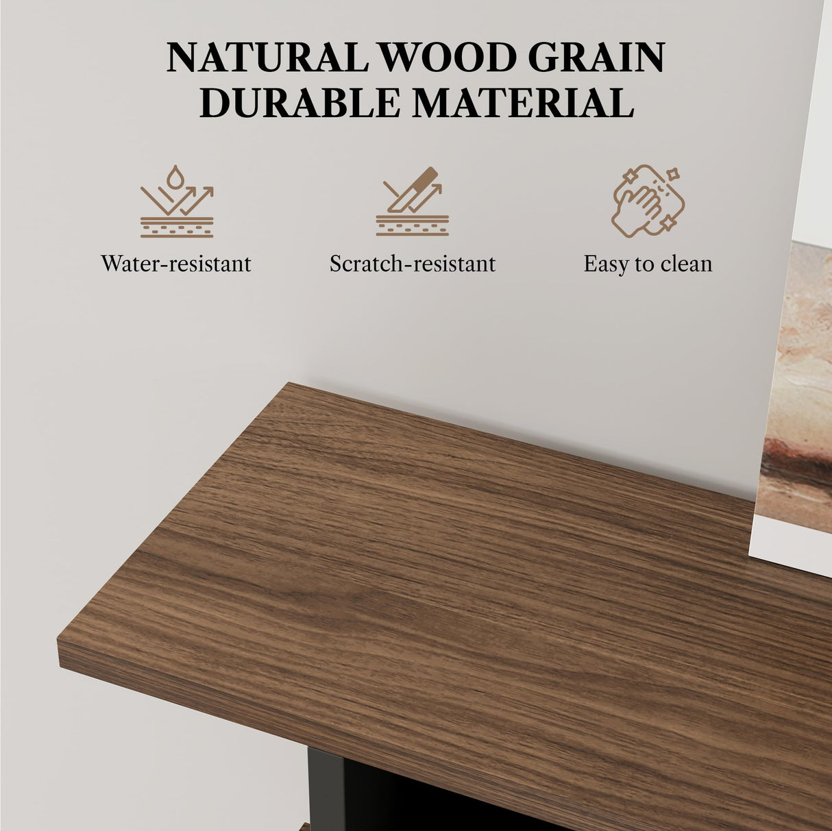 LIKEMET 3-Tier Horizontal Bookcase, 47'' Geometric Bookshelf with Anti-Tipping Kit, Open Modern Room Divider Display Shelf, Storage Organizer Shelf for Bedroom, Living Room, Office LIKEMET