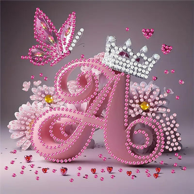 GXGLLPZBY DIY Diamond Art Kits, 5D Special Shaped Letter A Diamond Painting for Beginners Adults, Paint by Diamonds Dot Gem Art Kits, Home Wall Decor 11.8x11.8in