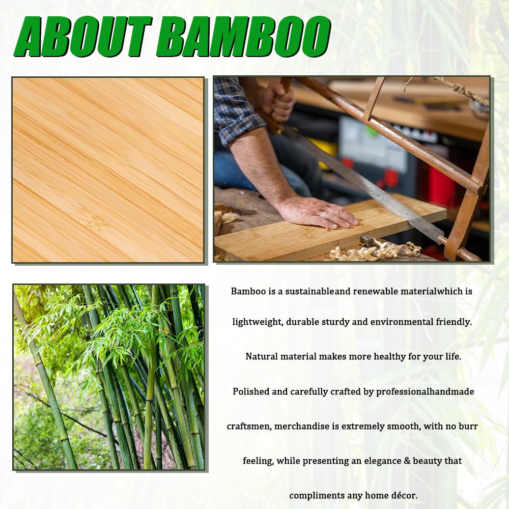 SOUJOY 3 Pack Bamboo Sunglasses Organizer Tray, 6 Slot Eyeglasses Display Case, Stackable Eyewear Storage Case for Sunglasses, Fashion Eye Wear, Protective Glasses SOUJOY