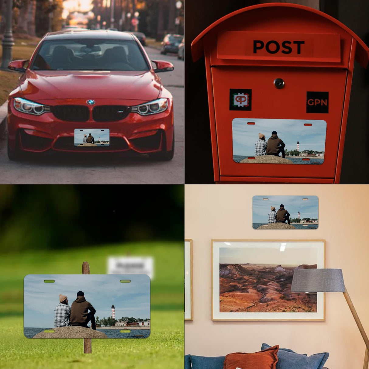 OKLPF 5 Pack 6"X12" Sublimation License Plate Blanks, 0.45mm Thicken Metal Aluminum License Plate, Heat Thermal Transfer Sheet DIY Picture Sublimation Blank for Custom Design Work - White OKLPF