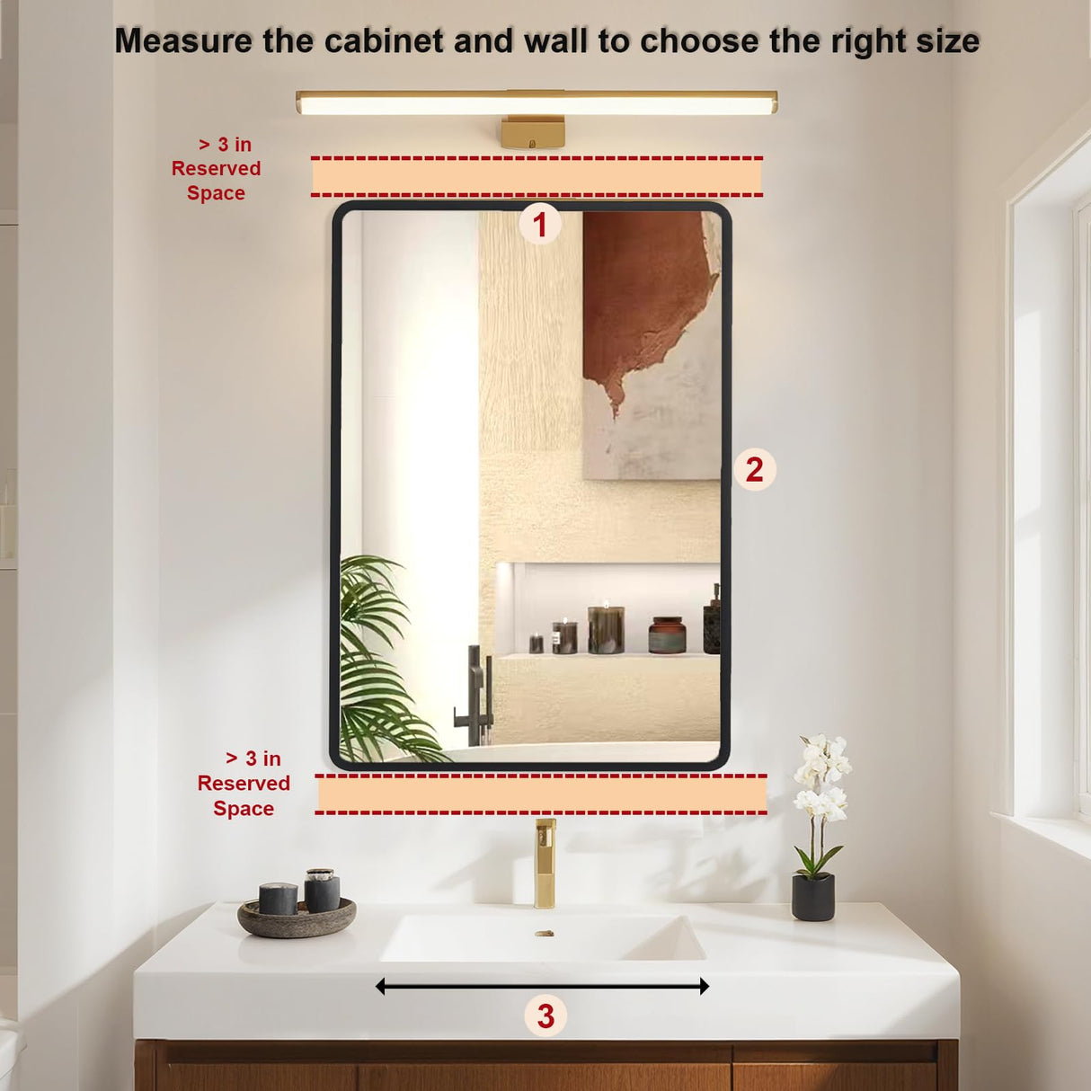 MEETDH 18"x26" Medicine Cabinet Mirror, Black Bathroom Cabinet with Mirror Wall-Mounted or Recessed, Bathroom Vanity Mirror with Storage, Solid Metal Frame, Adjustable Glass Shelves MEETDH