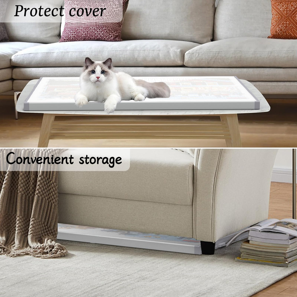 Puzzle Board 1500 Pieces,Jigsaw Puzzle Board with Adjustable Tilting Pole,Felt Surface and Cover,Grey Tilting Puzzle Board with Drawers