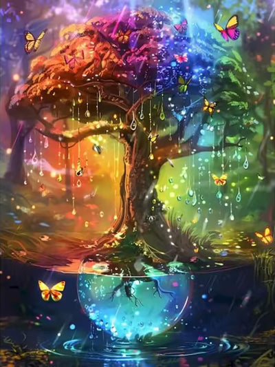 ARPADAMO Diamond Art Kits for Adults,5D Tree of Life Diamond Painting DIY Flowers Diamond Art Diamond Painting Kits for Adult,Round Full Drill Diamonds, Diamond Art Kits for Home Decor-12x16inch