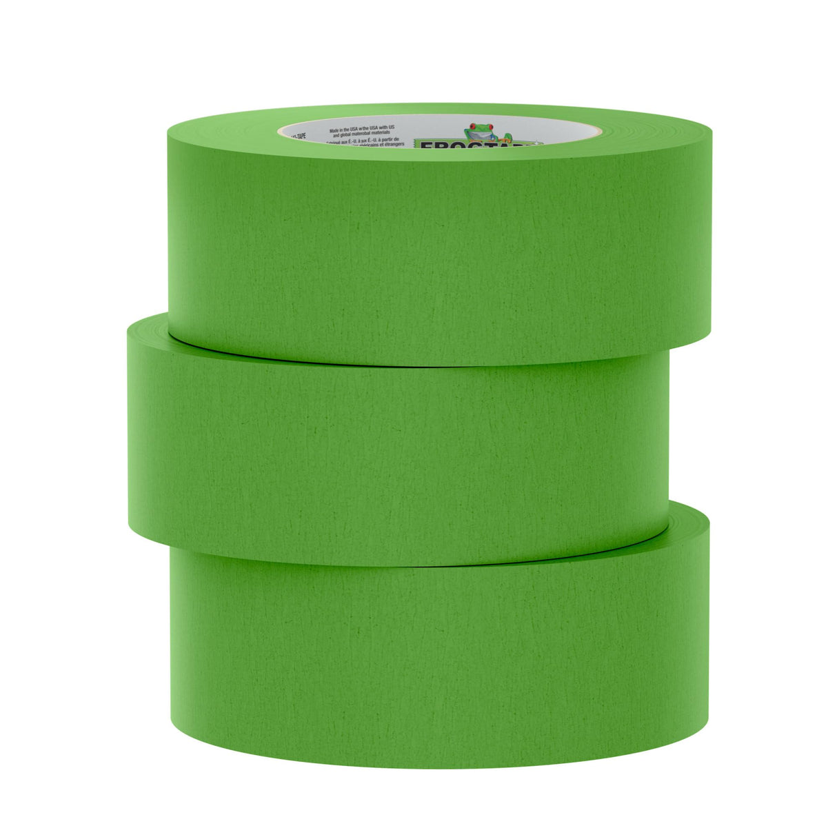 FrogTape Multi-Surface Painters Tape with PAINTBLOCK, 2 Inch Wide (1.88 In. x 60 Yds), Medium Adhesion, Green, 3 Rolls (240661) FrogTape