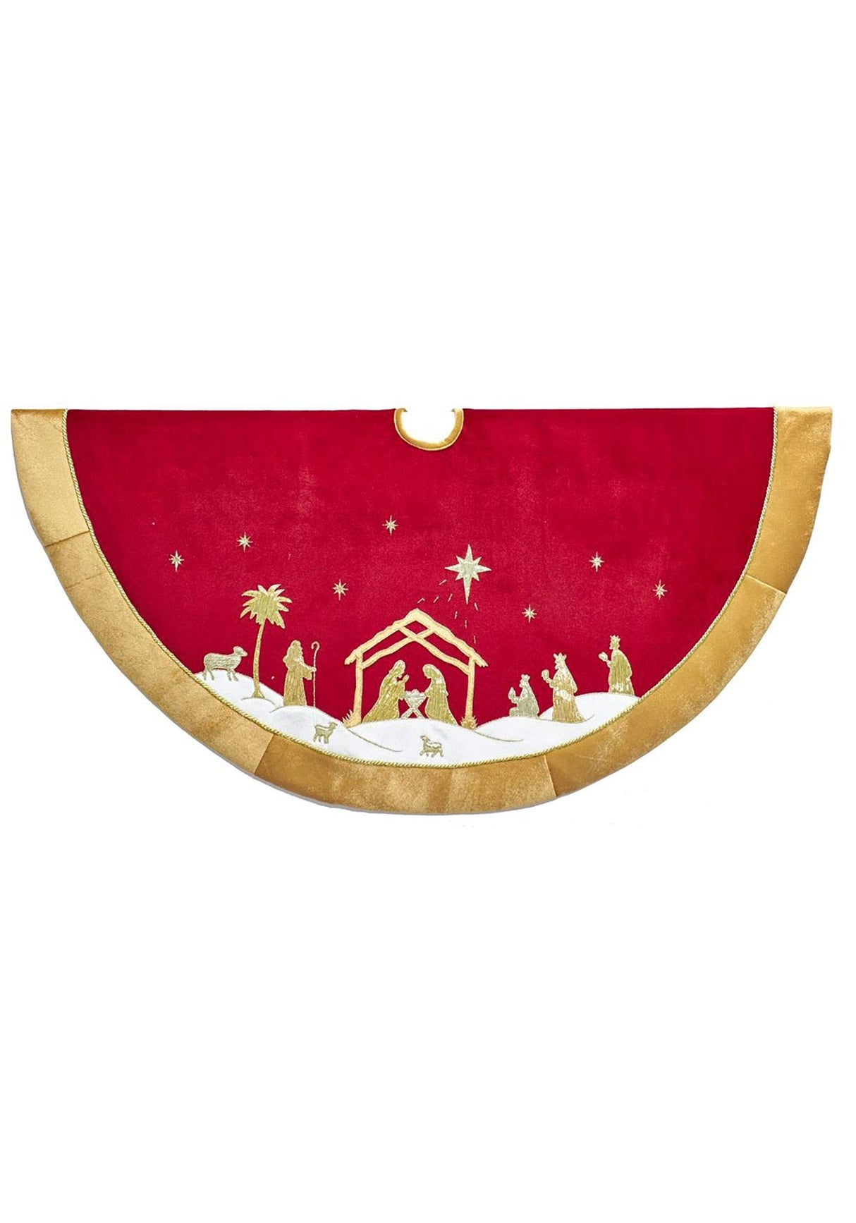 Kurt S. Adler TS0233 Tree Skirt, Red, Gold, 20.50l x 12.50w x 10.00h Kurt S. Adler