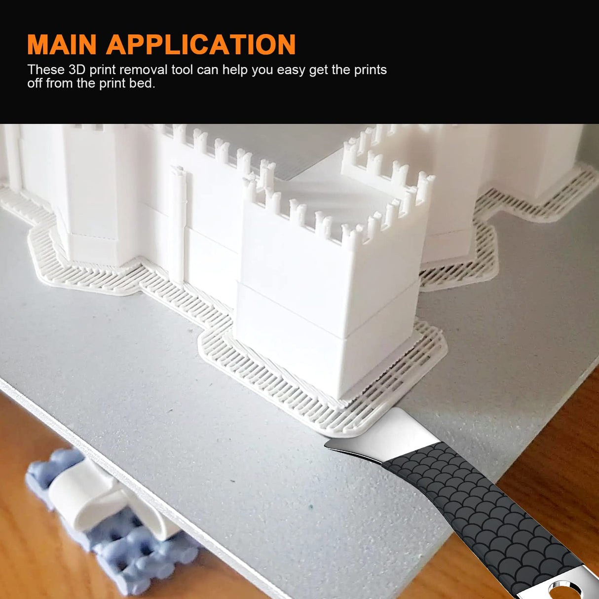 SARDVISA Professional 3D Printer Tool, Upgraded Metal 3D Printer Removal Spatula with Comfortable Grip, Specially Designed 3D Printer Accessories for Model Stripping Safety SARDVISA
