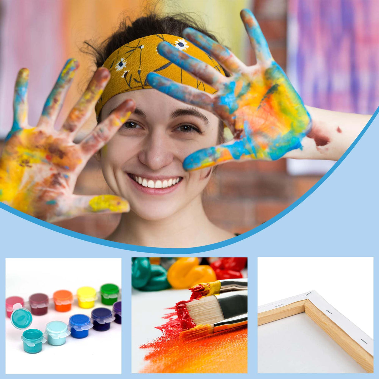 Reofrey Framed Paint by Numbers Kit for Adults & Beginner - 2Pcs 8x12Inch Canvas Mushrooms Paint by Numbers - Night Sky Educational & Creative Art Set for Beginners - Perfect for Home Wall Decoration Reofrey