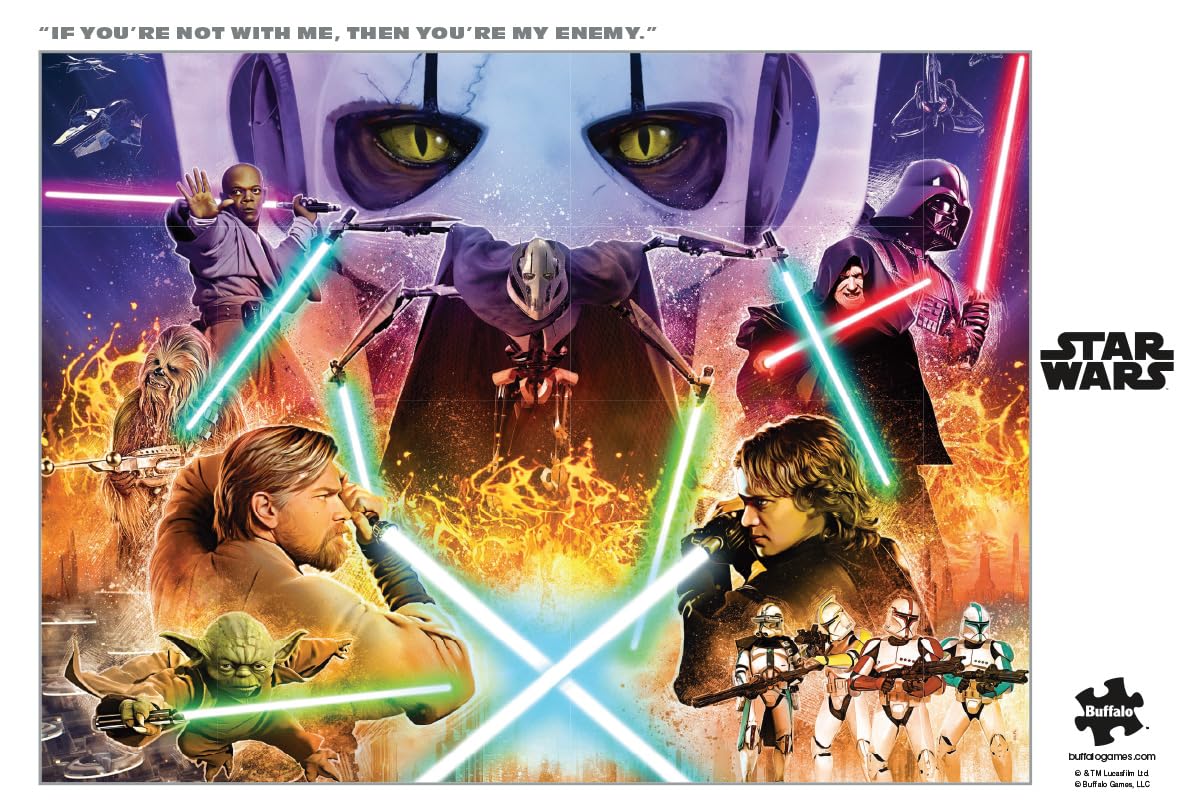 Buffalo Games - Silver Select - Star Wars - If You’re not with me, Then You’re My Enemy. - 1000 Piece Jigsaw Puzzle for Adults -Challenging Puzzle Perfect for Game Nights - Size is 26.75 x 19.75 Buffalo Games