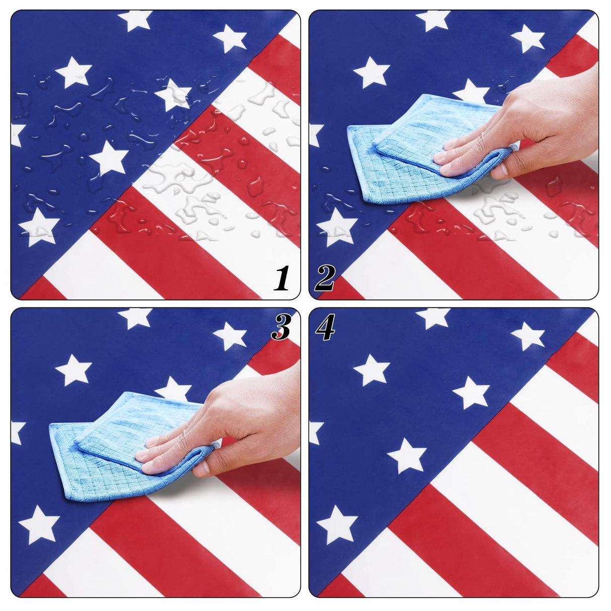 3 Pack Patriotic Tablecloth, Disposable Plastic Tablecloth 54" x 108" Patriotic Decorations, Birthday Party Table Cloth for Kids, Patriotic Themed Party Supplies for Outside, Picnic, Camping, Memorial Childom
