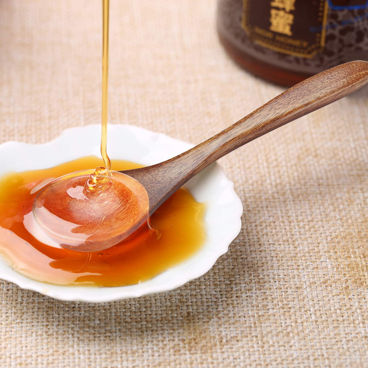 Sevensun Small Wooden Teaspoon, 6pcs Serving Wooden Utensils For Cooking, Condiments, Honey, Spoons For Daily Use sevensun