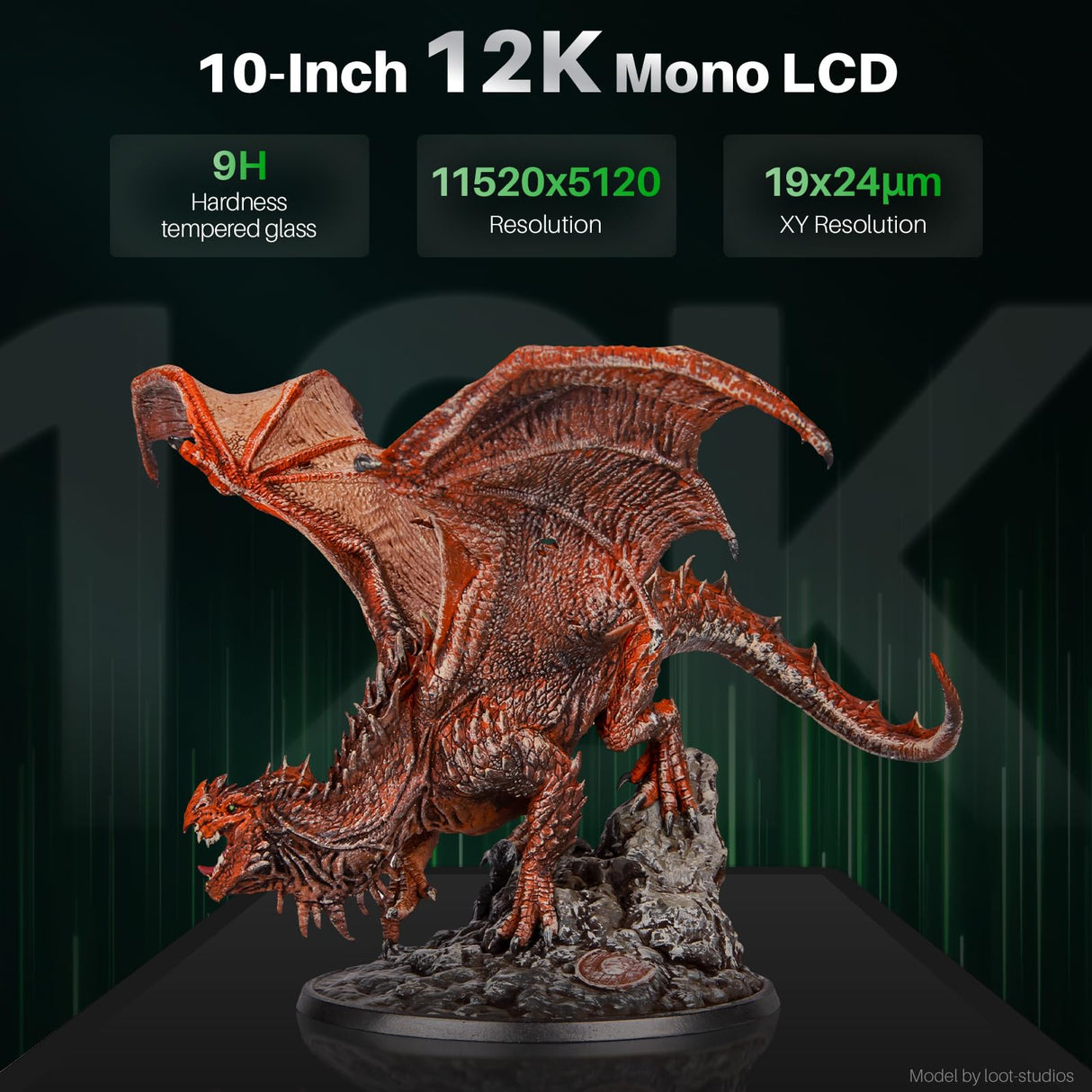 ELEGOO Saturn 4 12K MSLA Resin 3D Printer, 10 Inch Mono LCD, One-Click Auto Leveling, Intelligent Mechanical Sensor, COB + Fresnel Collimating Lens, Large Printing Size 218.88mmx122.88mmx220mm ELEGOO