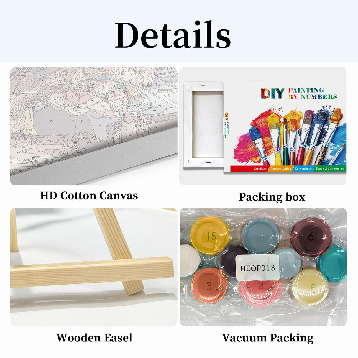 HeeBenor Framed Paint by Numbers Kit for Adults, Fashion Grandma Paint by Numbers Kit for Adults with Easel, DIY Acrylic Paint by Number with Frame, Adult Paint by Number Kits Framed Canvas 8x12 Inch HeeBenor