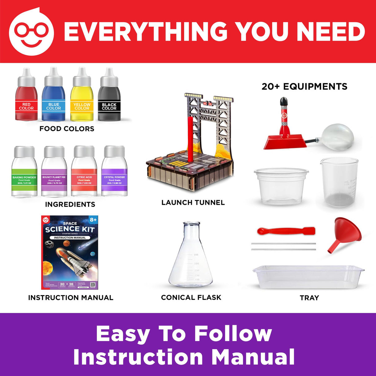 Doctor Jupiter Space Science Toy, Crafts Kit for Kids Ages 8-9-10-11-12-13-14 | Birthday Gifts for Boys 8+ Years Old | STEM Toy with 50+ Experiments | Learning & Educational Kits Doctor Jupiter