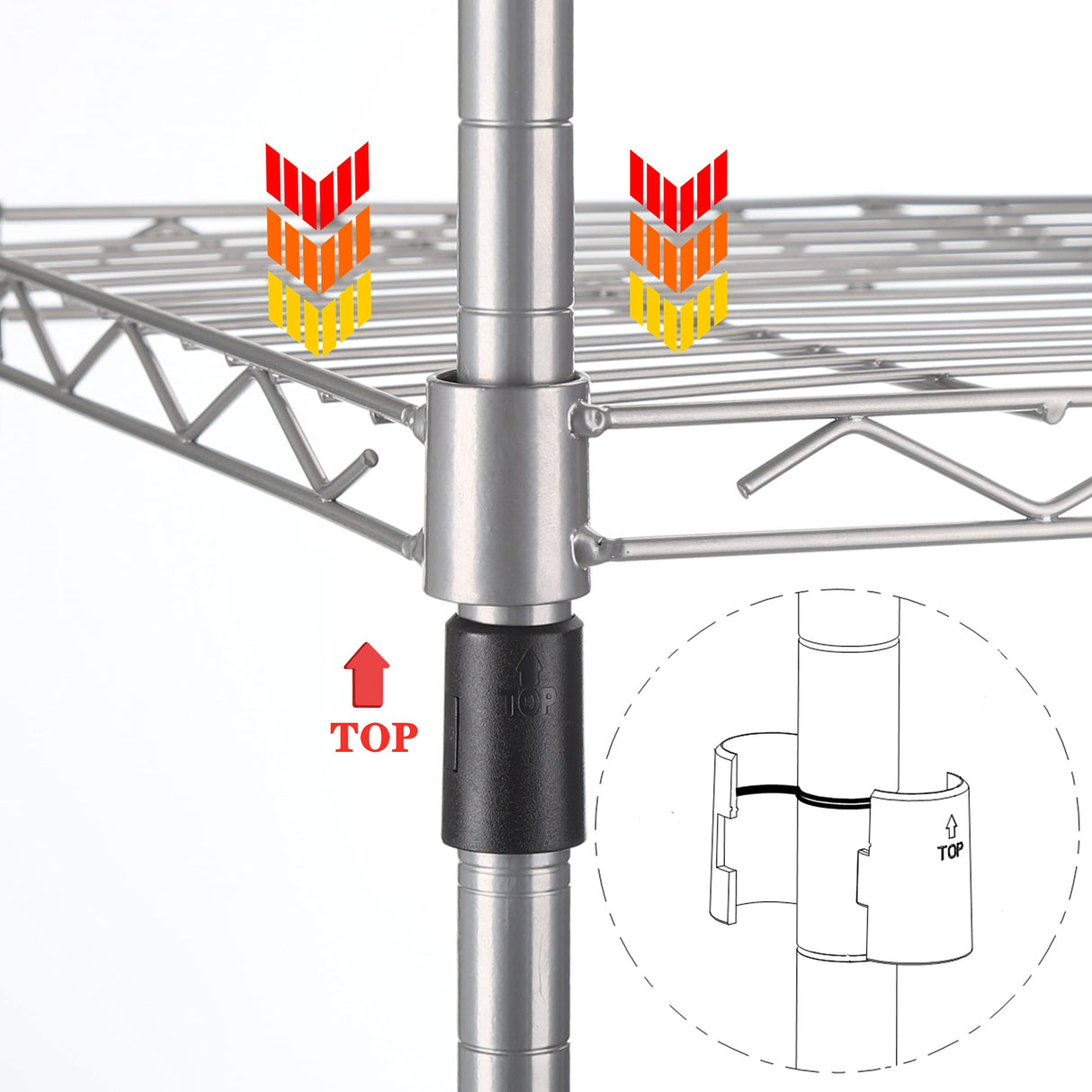 REGILLER 6 Wire Shelving Steel Storage Rack Adjustable Unit Shelves for Laundry Bathroom Kitchen Pantry Closet (16.7L x 11.9W x 64H, Silver) REGILLER