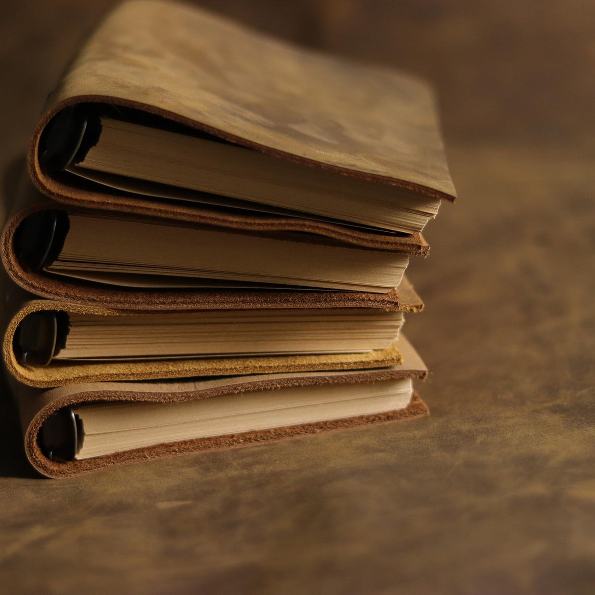 Fishkonw Vintage Leather Journal Notebook,7x5Inch 6 Ring Refillable Leather Binder Notebook Travel Journal for Women&Men Fishknow
