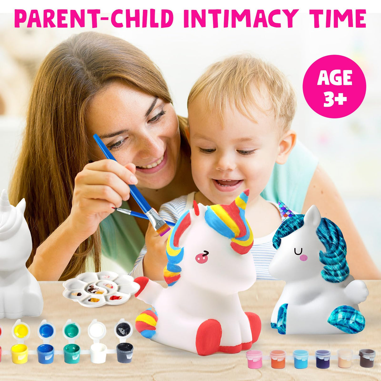 Goodyking Paint Your Own Unicorn Lamp Art Kit, DIY Night Light, Arts & Crafts, Painting Kit for Kids Ages 8-12, Art Supplies Birthday Party Holiday Unicorns Gift for Teens Girls Boys Age 3 4 5 6 7 8+ Goody King