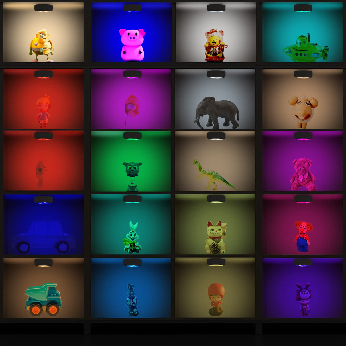 Onumii LED Puck Lights Battery Operated LED Under Cabinet Lighting Wireless Stick on Tap Lights with Remote Controll Color Changing Timer Function for Cabinets, Shelves, Closets - 6Pack White Onumii