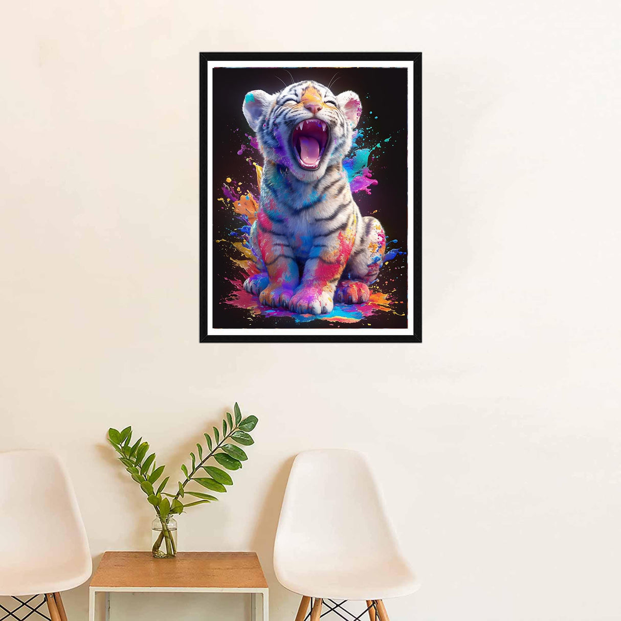 SKRYUIE 5D Diamond Painting Kits Tiger - DIY Diamond Art Kits for Adults Colour, Full Round Drill - Crystal Embroidery Cross Stitch - Craft for Wall & Office Decor - 12x16 Inch e1 SKRYUIE