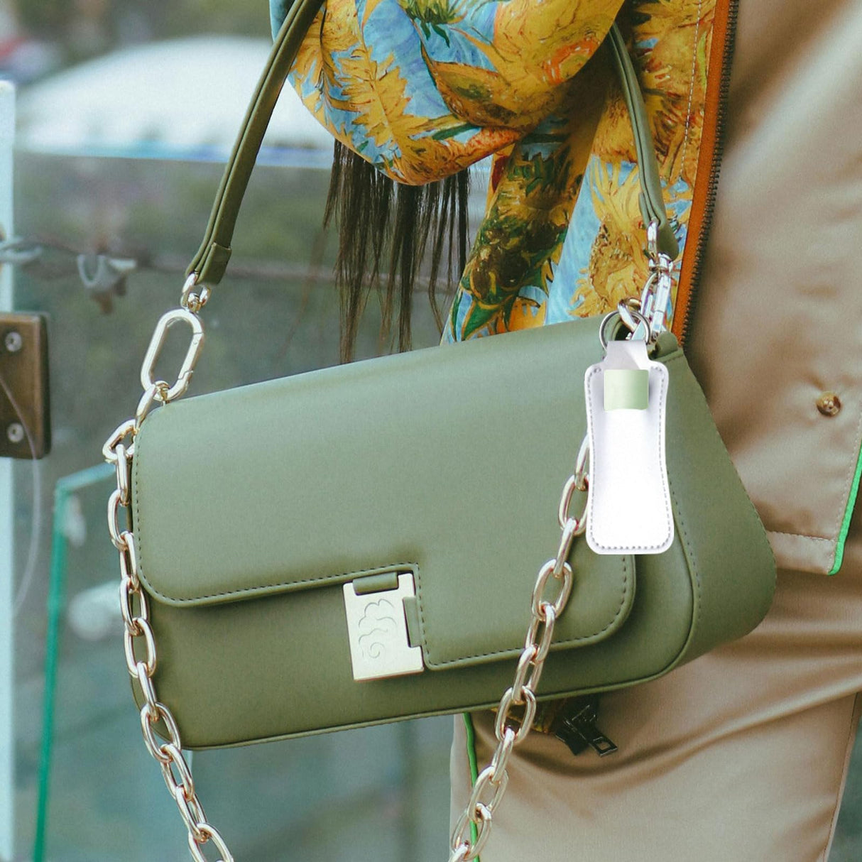 120 Pcs Sublimation Lipstick Keychain Bulk 3.94×1.57 Inch DIY Lipstick Holder Keychain with Key Ring Heat Transfer Keychain Blank Travel Keychain Small Items Organizer for Women Travel Supplies SENONAPO