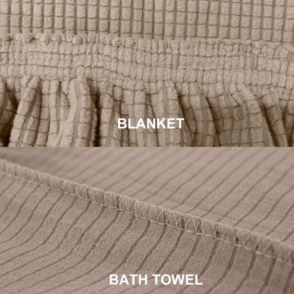 NORTHERN BROTHERS Dining Chair Covers Seat Parson Chair Slipcover for Dining Room Set of 4, Khaki NORTHERN BROTHERS