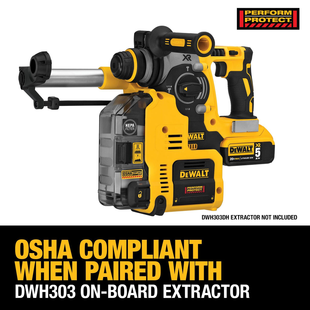 DEWALT DCH273P2 20V Max Brushless SDS Rotary Hammer with 5 Ah Batteries DEWALT