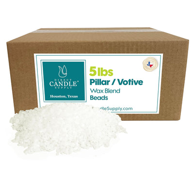 Direct Candle Supply - 5 lbs - High Melt Paraffin Blend - Wax Beads Ideal for DIY, Candle Making Pillars and Votives!