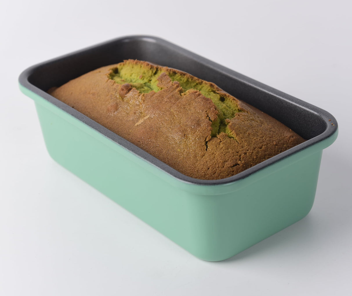 Monfish Bread Loaf Pans for Home Baking, 2pcs Carbon Steel 1lb loaf Tin, Rosemary Green 9x5 inch Non-Stick bread Pan Mold Monfish