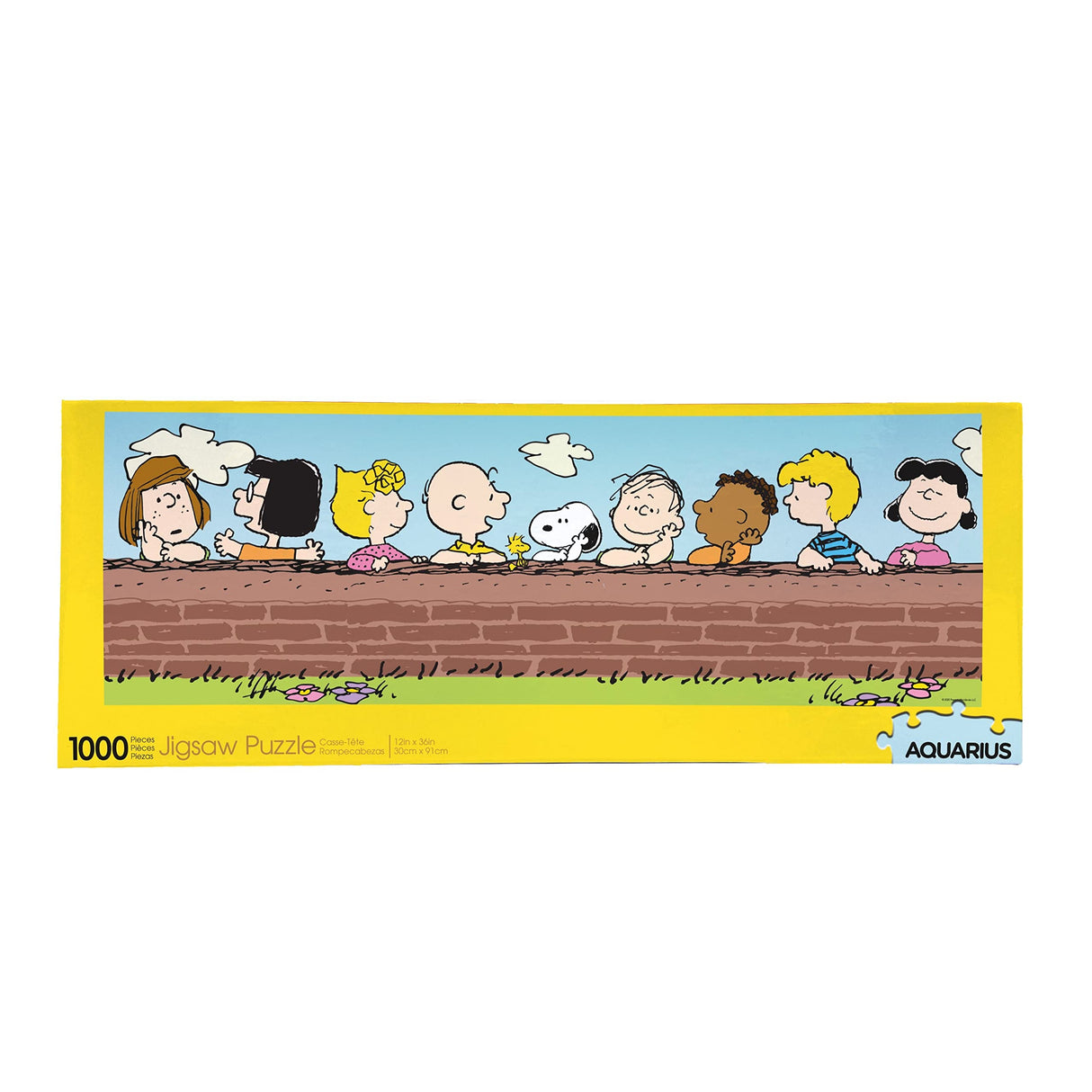 AQUARIUS Peanuts Puzzle (Slim 1000 Piece Jigsaw Puzzle) - Officially Licensed Peanuts Merchandise & Collectibles - Glare Free - Precision Fit - 12x36 Inches AQUARIUS