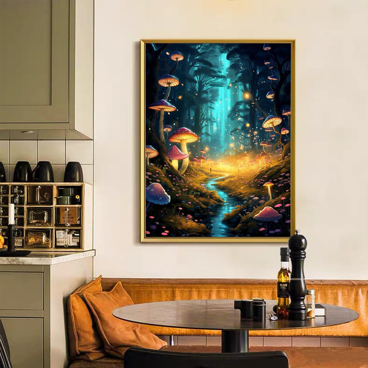 Ycydilirab Enchanted Glow Forest Diamond Painting for Adults-Diamond Art for Adult Beginners,Mushroom Gem Painting Crafts for Adults Home Wall Decor,DIY 5D Gem Art Perfect for Relaxation 12x16inch Ycydilirab