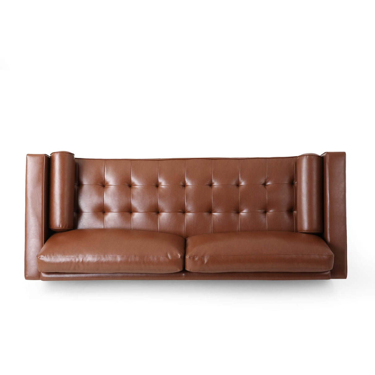Christopher Knight Home Malinta Sofas, Cognac Brown + Espresso Christopher Knight Home
