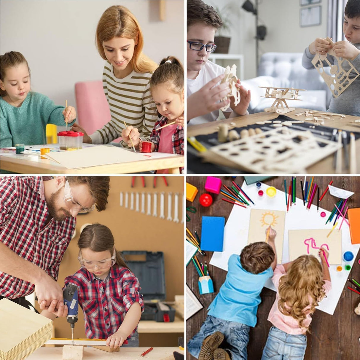 Unfinished Wood Pieces,50Pcs Basswood Sheets 1/16,Thin Plywood Wood Sheets for Crafts,Perfect for DIY Projects, Painting, Drawing, Laser, Wood Engraving, Wood Burning and CNC Cutting(150x100x1.5mm) Aolite