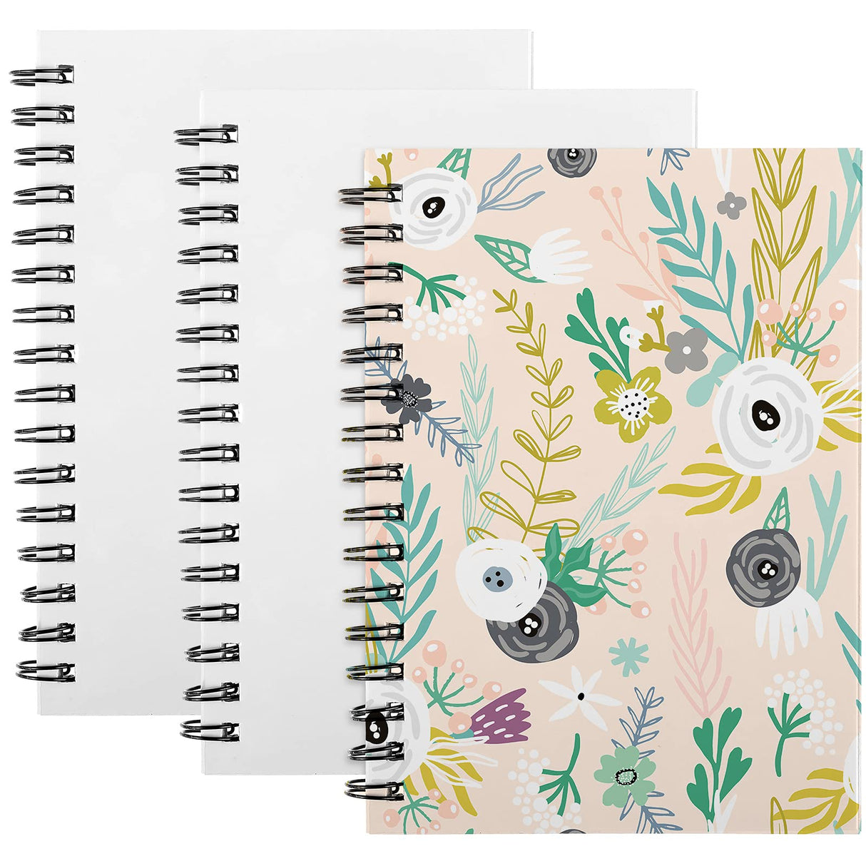Zonon Sublimation Notebooks A5 Spiral Journal Blank Notebooks Hardcover DIY Notebooks Writing Paper Notebooks for Office Home Travel Supplies, 60 Pages(3 Pcs) Zonon