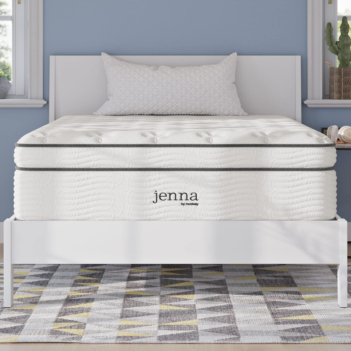 Modway Jenna 14” Innerspring and Memory Foam Full Mattress With Individually Encased Coils Modway