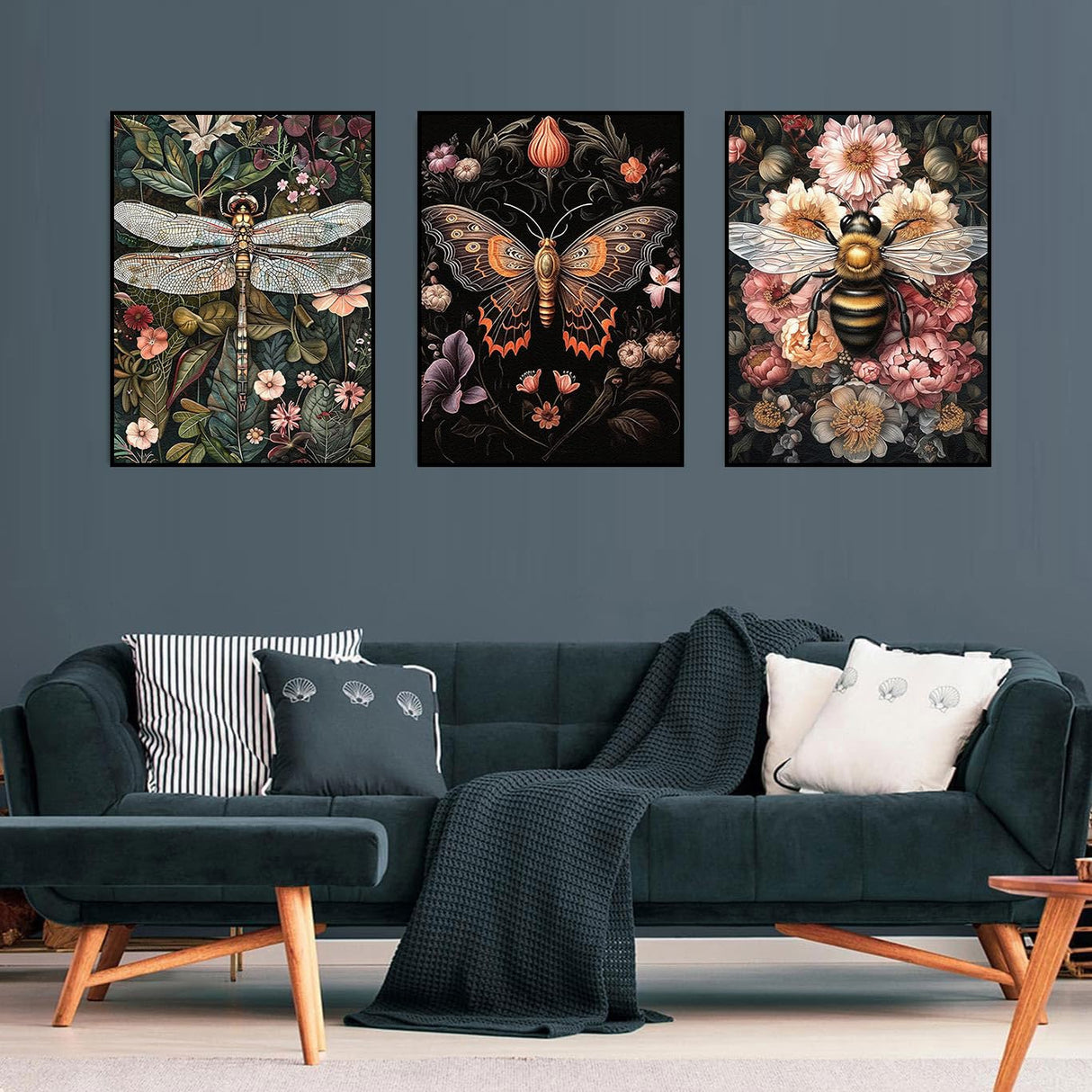 Axquilon 3 Pack Diamond Art Kits for Adults, Insect Diamond Painting Kits for Adults Beginner, DIY 5D Full Drill Gem Art for Home Wall Decor 12x16 inch Axquilon