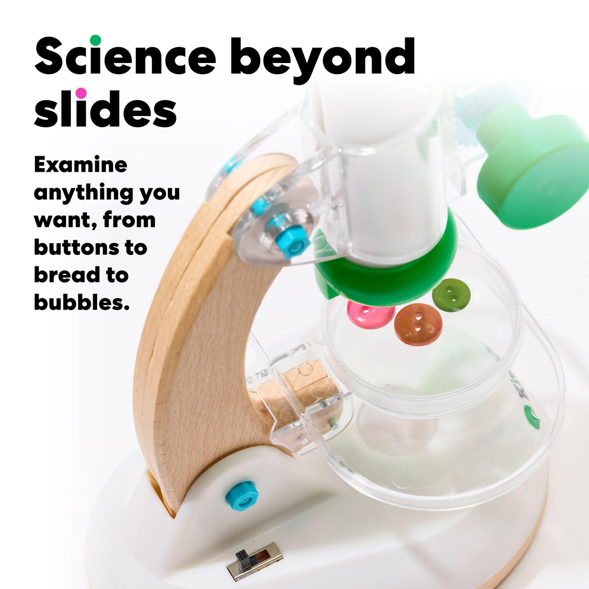 KiwiCo Kids Microscope Kit for Ages 5-8 Years Old | 100X-1200X Magnification, Easy Zoom Lens, LED Light | Science Experiment Set with Kid Biology Tools | STEM Educational Toy for Boys & Girls, 1 Pack KiwiCo