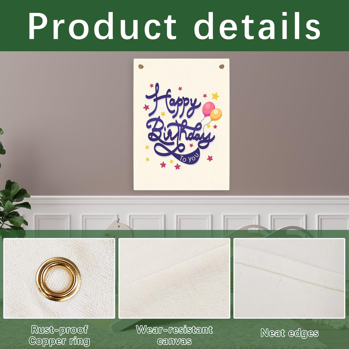 4 pcs sublimation blank canvas banner hanging flag banner for nursery wall decor for kids room decor for boys and girls,canvas banner wall hanging sublimation banner blank GEKIXUTP