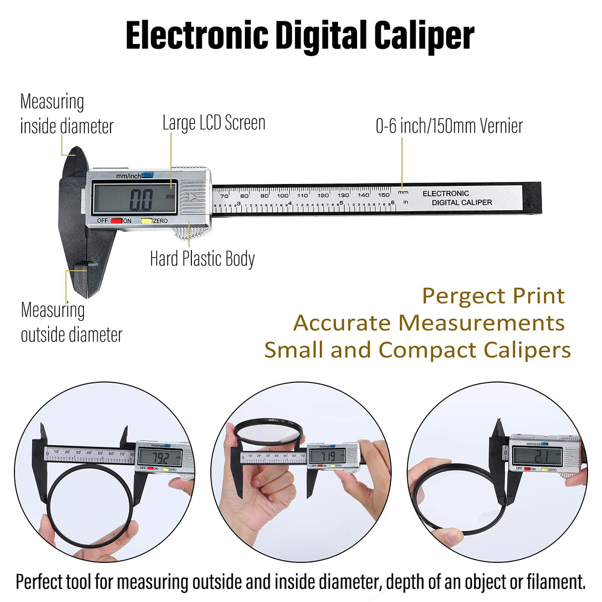 Inf3Dcoord 3D Printer Tool Kit Box includes Filament Cutting, Cleaning Needles, Needle Nose Plier, Electronic Digital Caliper, Knife Clean Up Kit, Brushes for 3D Printers Finishing, Cleaning,Repairing INF3DCOORD