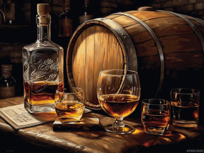 UPABLUNSO Diamond Art Painting Wine Ice Whiskey Paintings Kit for Adults Diamond Art Painting by Number Kits Gem Art Wall Home Decor 12x16 inch