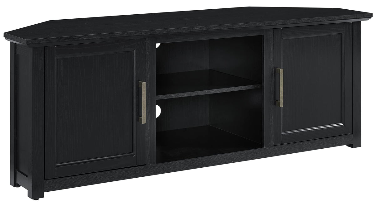 Crosley Furniture Camden Corner TV Stand for 65+ inch TVs, Entertainment Center with Storage Shelves, Black Crosley Furniture
