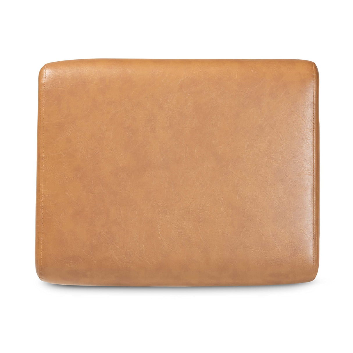 Baxton Studio Bianca Mid-Century Modern Walnut Brown Finished Wood and Tan Faux Leather Effect Ottoman Baxton Studio