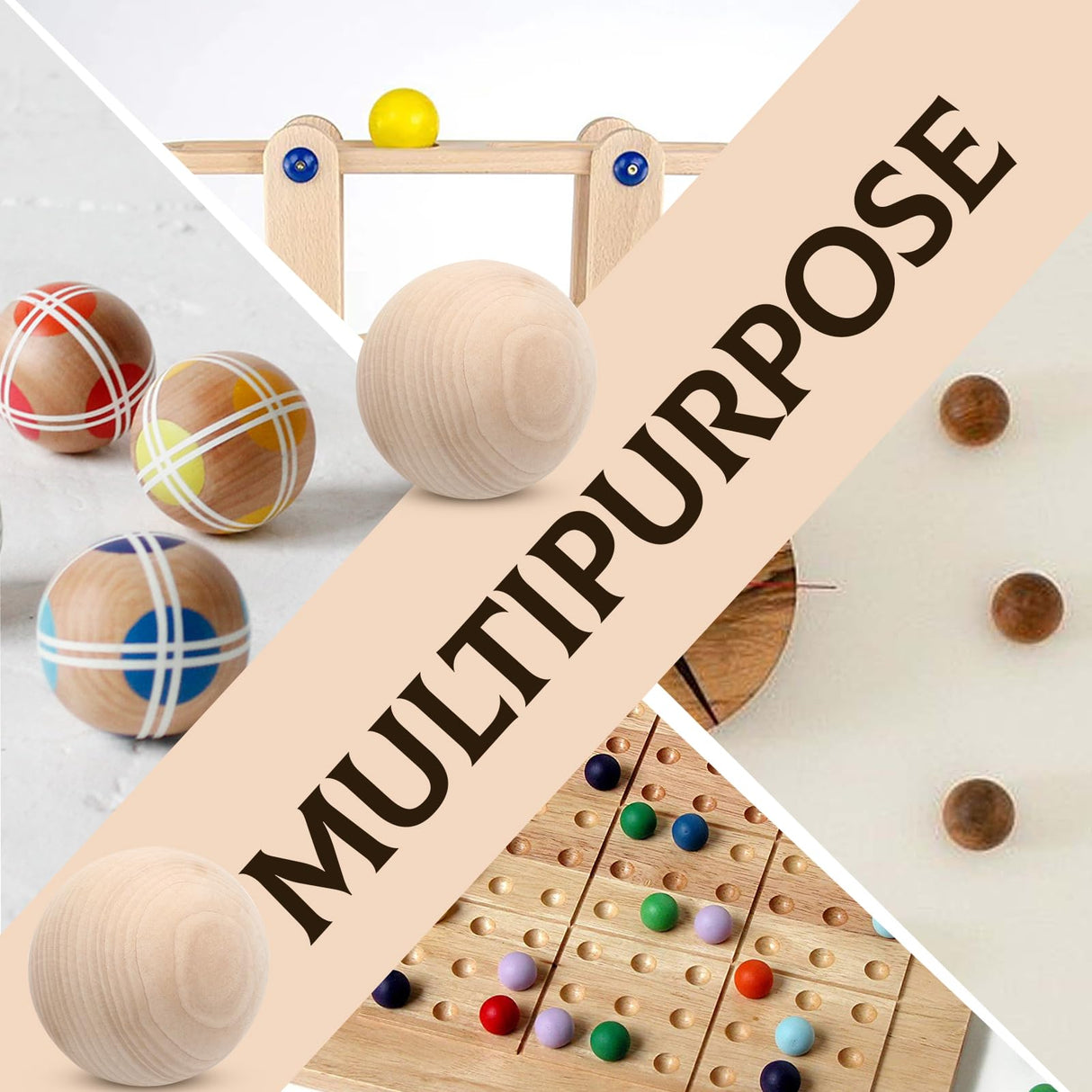 Uenhoy 4 Pcs Wooden Round Ball 3 Inch Unfinished Natural Wood Balls Wooden Spheres for Crafts and DIY Projects Uenhoy