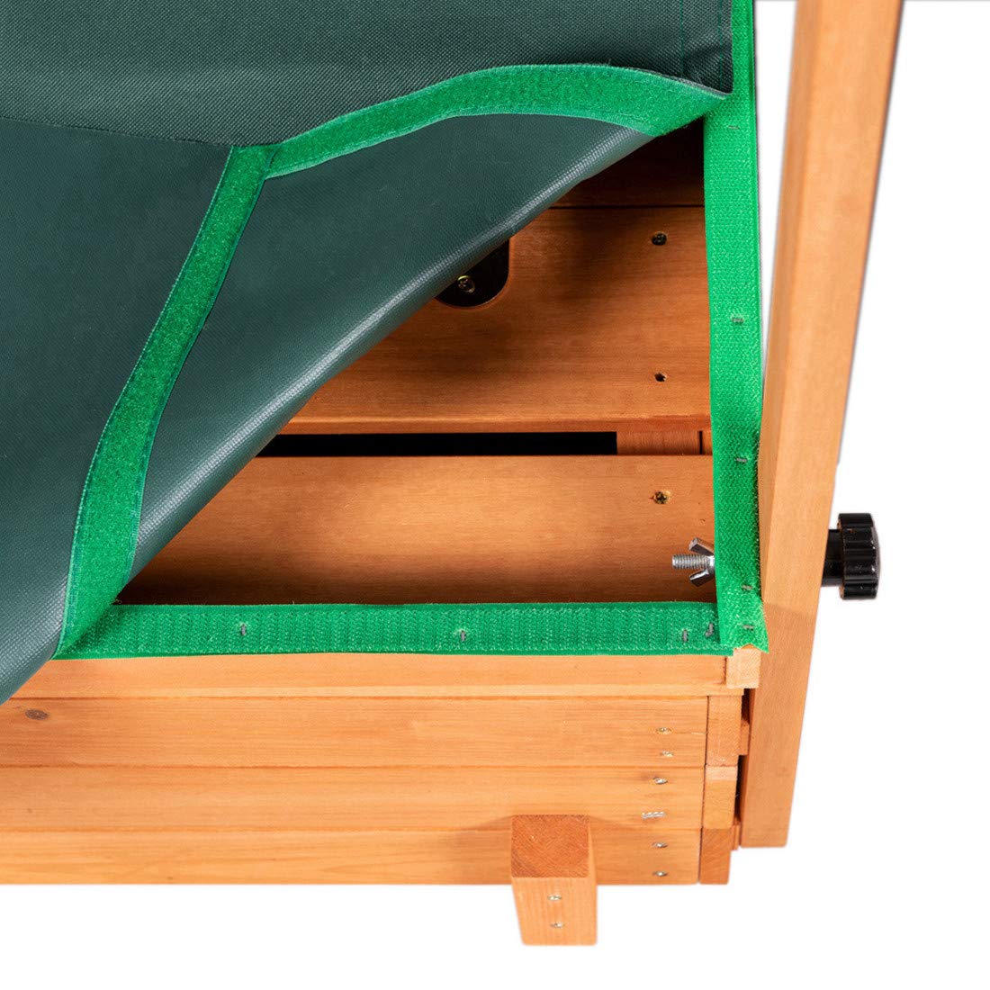 Wooden Outdoor Kids Sandbox Convertible Canopy Covered Sand Box Bench Seat Storage GOOD LIFE USA